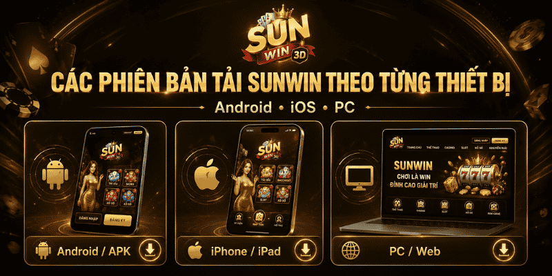 Các phiên bản tải app Sunwin theo từng thiết bị