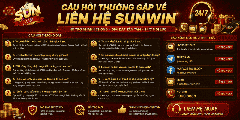 Câu hỏi thường gặp về liên hệ Sunwin