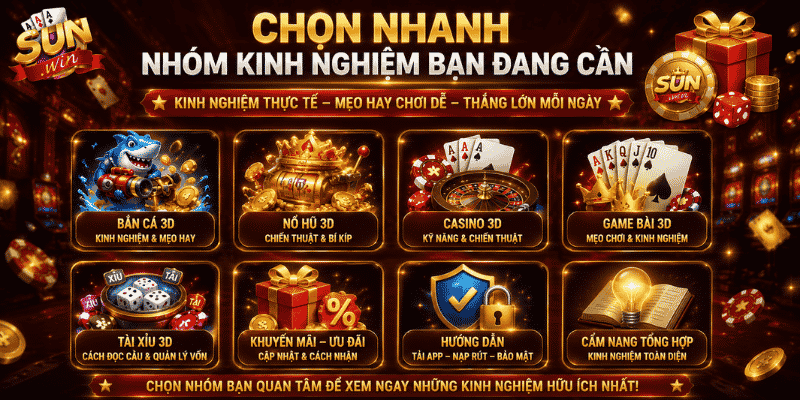 Chọn nhanh phần kinh nghiệm Sunwin đang cần