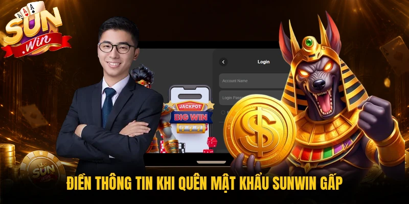Điền thông tin khi quên mật khẩu Sunwin