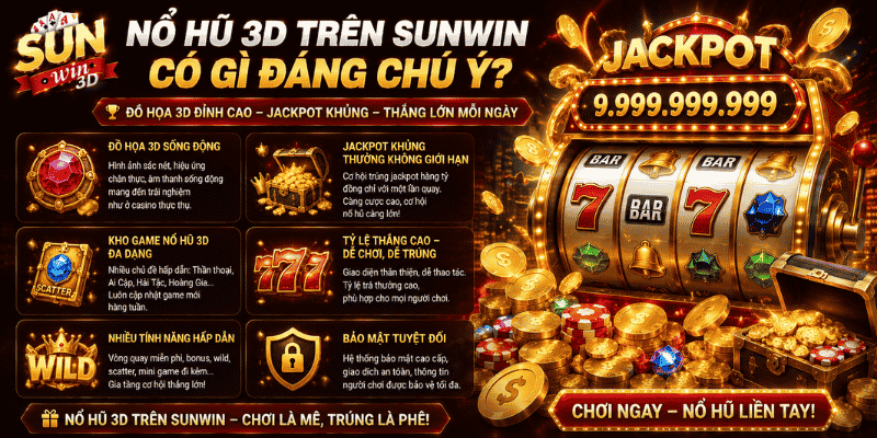 Nổ hũ 3D trên Sunwin có gì đáng chú ý?
