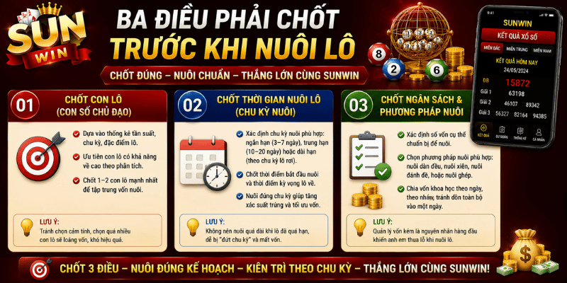 Ba điều phải chốt trước khi nuôi lô