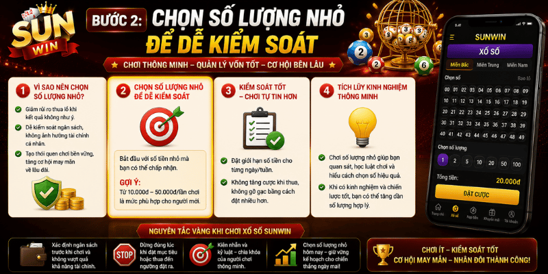 Bước 2: Chọn số lượng nhỏ để dễ kiểm soát