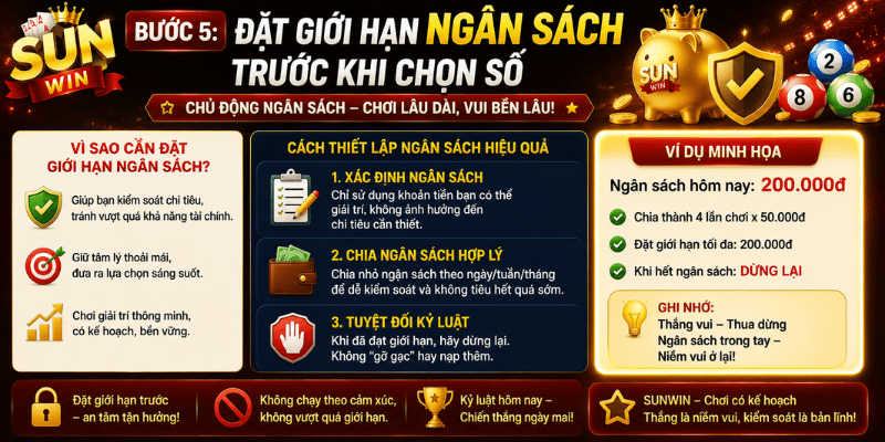 Bước 5: Đặt giới hạn ngân sách trước khi chọn số