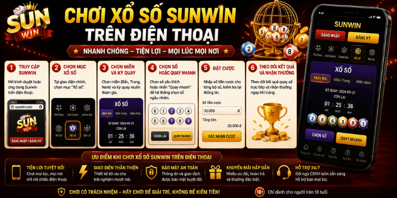 Chơi xổ số Sunwin trên điện thoại