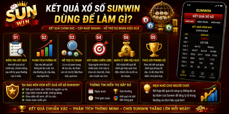 Kết quả xổ số Sunwin dùng để làm gì?