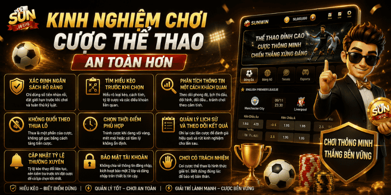 Lưu ý khi tham gia cược thể thao