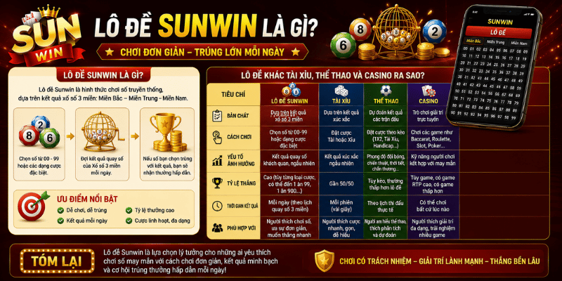Lô đề khác tài xỉu, thể thao và casino ra sao?