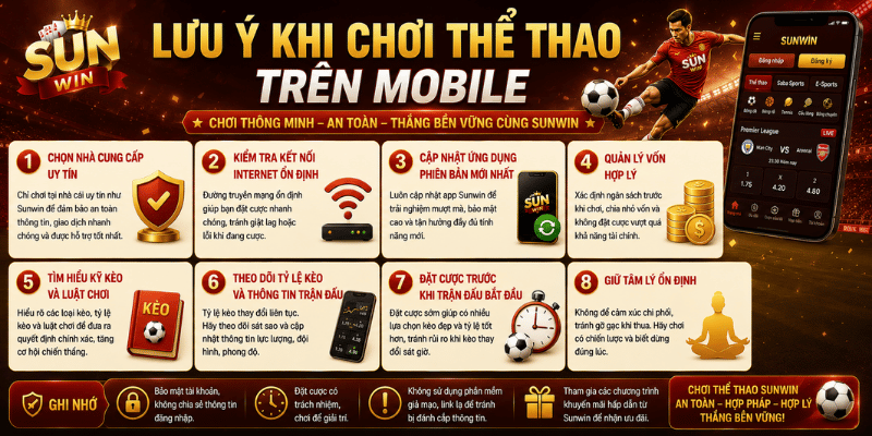 Lưu ý khi chơi thể thao trên mobile