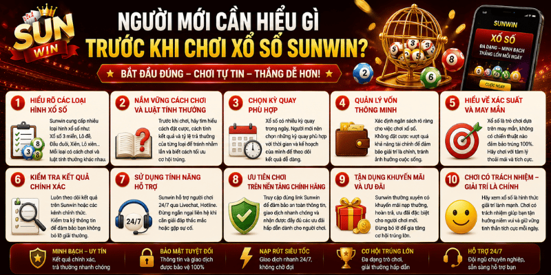 Người mới cần hiểu gì trước khi chơi xổ số Sunwin?